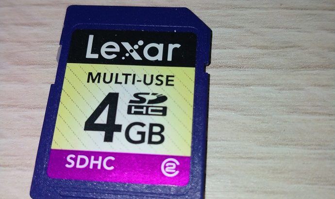 Tarjeta SDHC de 4 GB