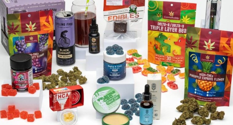 Aceite de THC desechable, aceite de CBD, vaporizadores, gomitas y otros productos disponibles.
